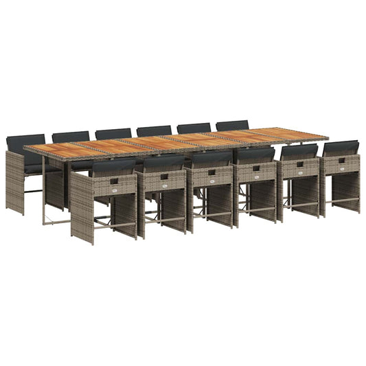 Garden Dining Set | Grey, Brown, Dark Grey