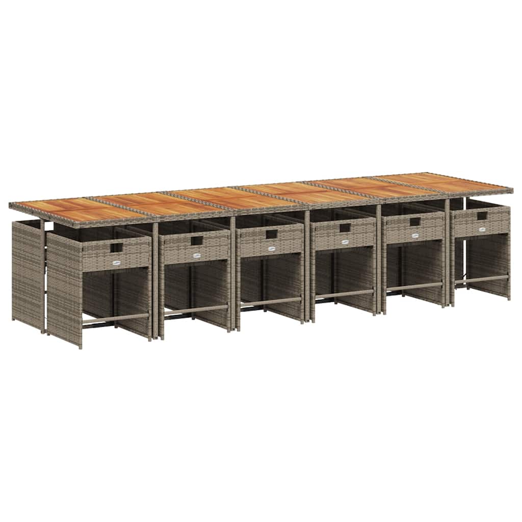 Garden Dining Set | Grey, Brown, Dark Grey