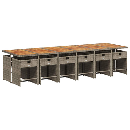 Garden Dining Set | Grey, Brown, Dark Grey