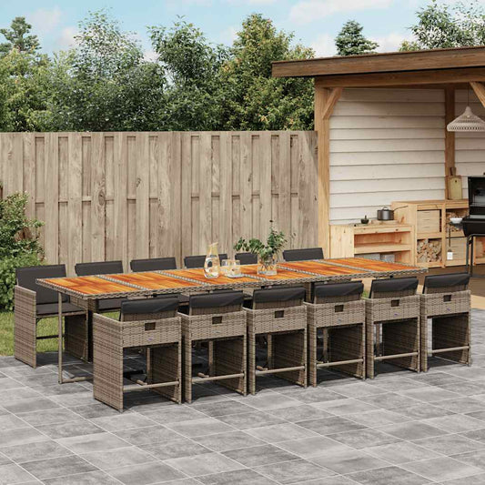 Garden Dining Set | Grey, Brown, Dark Grey