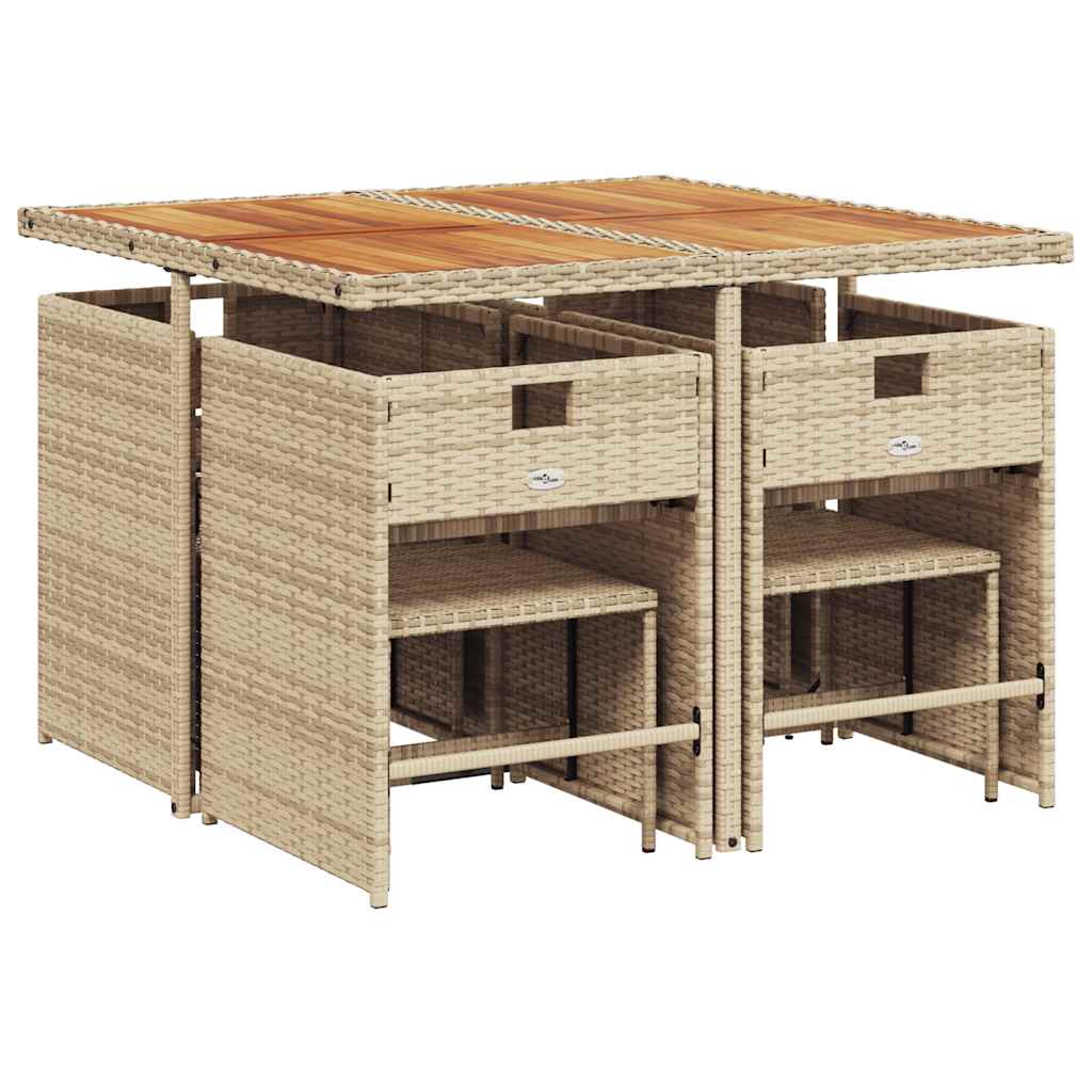 Garden Dining Set | Beige, Brown, Cream