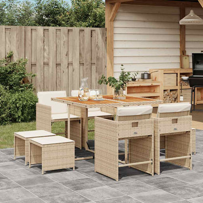 Garden Dining Set | Beige, Brown, Cream