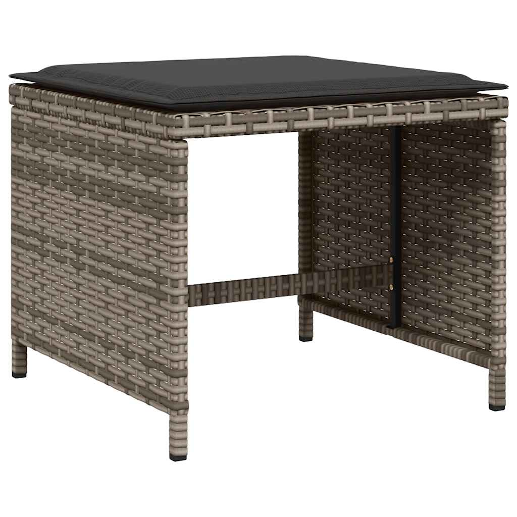 Garden Dining Set | Grey | PE rattan | Large | Collapsible
