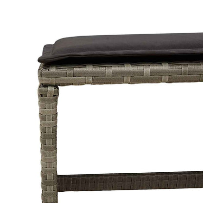 Garden Dining Set | Grey | PE rattan | Large | Collapsible