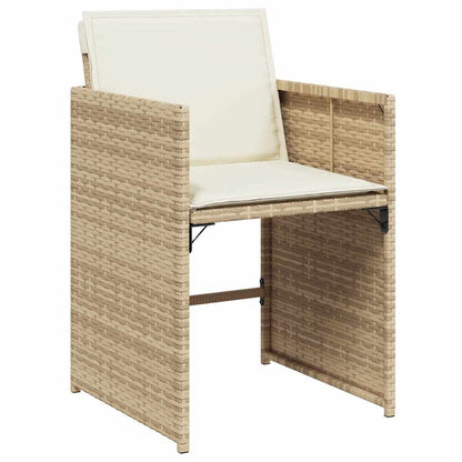 Garden Dining Set | Beige with Cream White Cushions