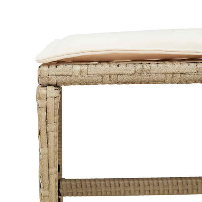 Garden Dining Set | Beige with Cream White Cushions