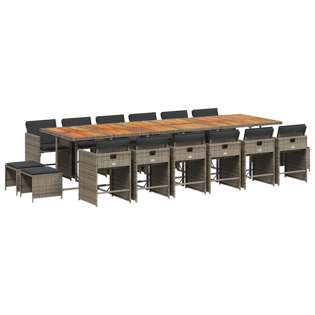 Garden Dining Set | Grey, Brown, Dark Grey