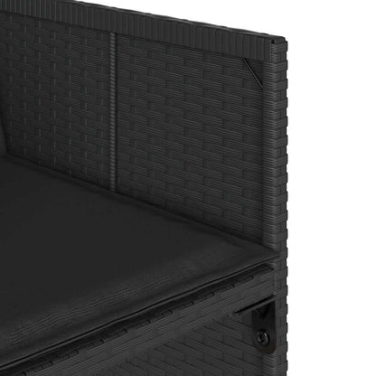 Garden Dining Set | Black | Poly Rattan | 8-Seater | Foldable