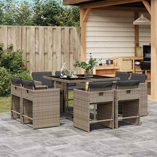 Garden Dining Set | Grey, Dark Grey