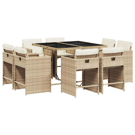 Garden Dining Set | Beige, Black, Cream White