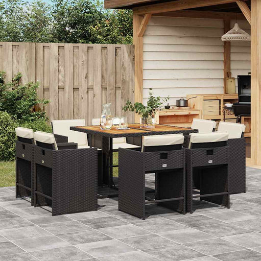 Garden Dining Set | Black and Brown