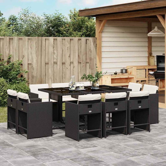 Garden Dining Set | Black, Cream White