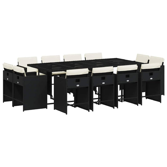 Garden Dining Set | Black, Cream White