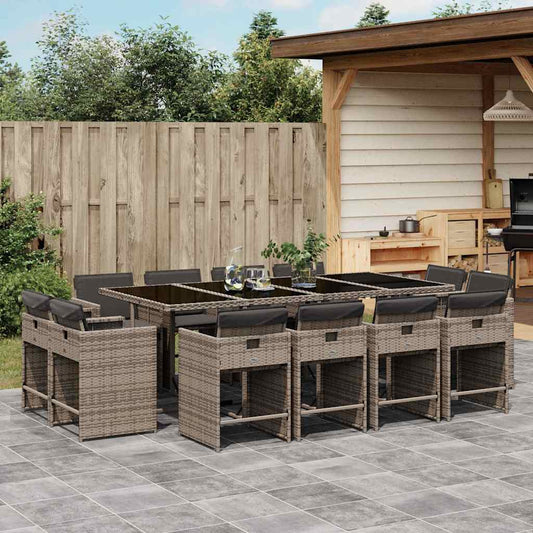 Garden Dining Set | Grey, Dark Grey, Black