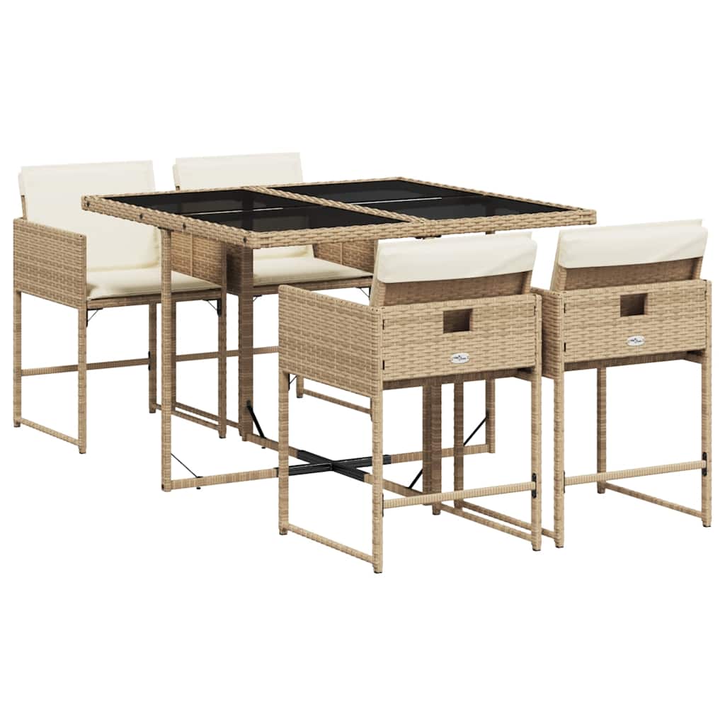 Garden Dining Set | Beige, Black, Cream White