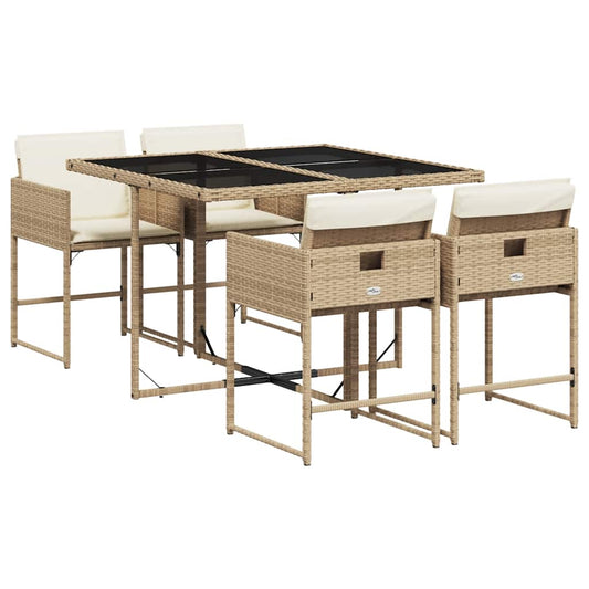 Garden Dining Set | Beige, Black, Cream White