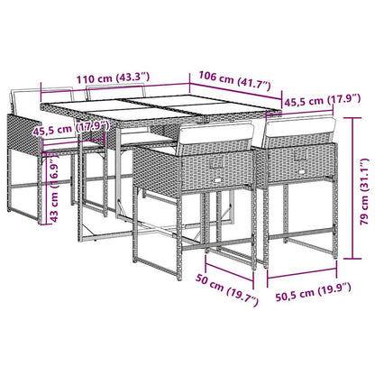 Garden Dining Set | Black and cream