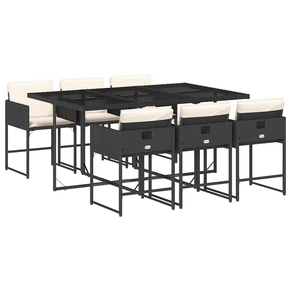 Garden Dining Set | Black, Cream White