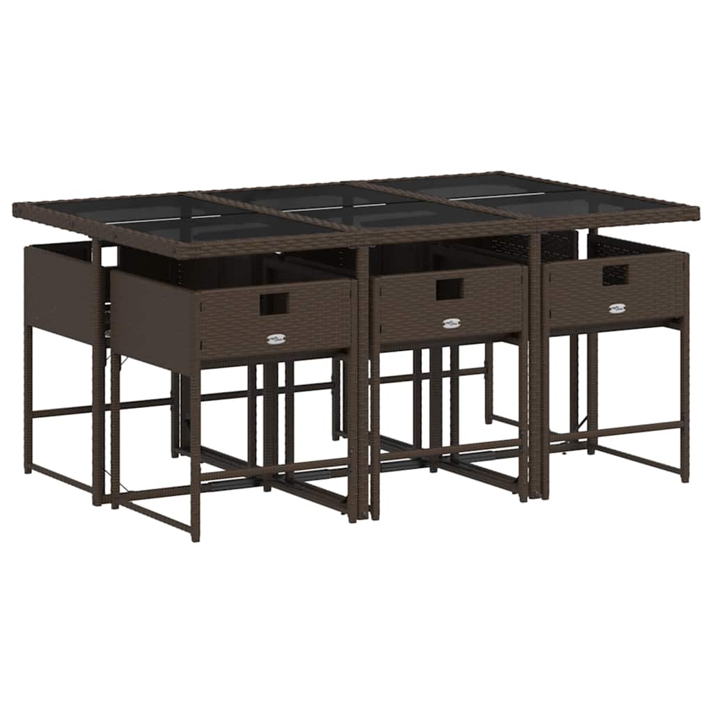Garden Dining Set | Brown, Cream White