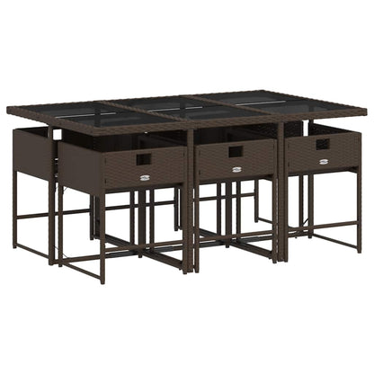 Garden Dining Set | Brown, Cream White
