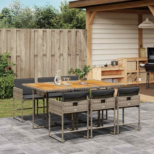 Garden Dining Set | Grey, Brown, Dark Grey