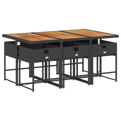 Garden Dining Set | Black, Brown, Cream White