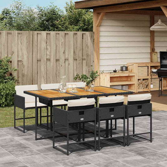 Garden Dining Set | Black, Brown, Cream White