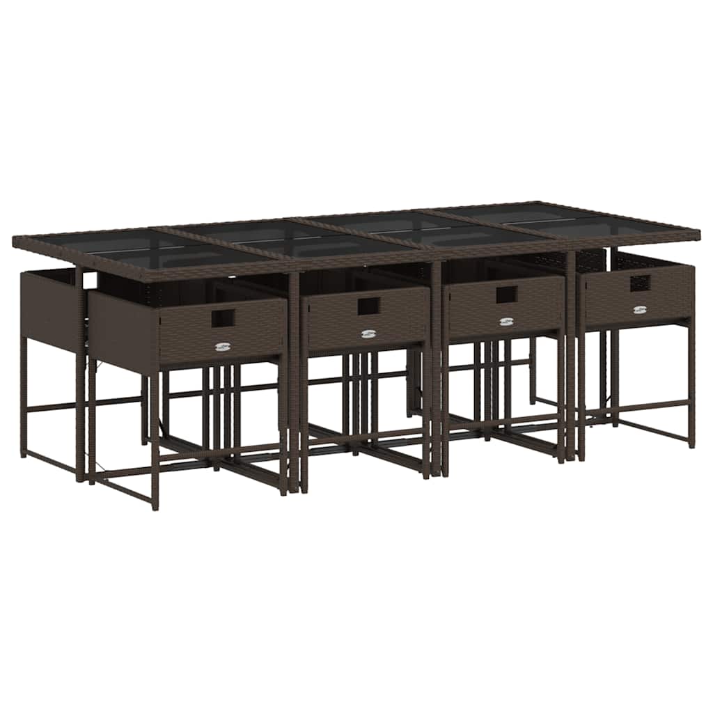 Garden Dining Set | Brown, Cream White
