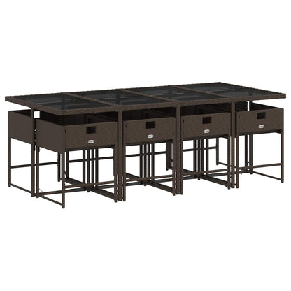 Garden Dining Set | Brown, Cream White
