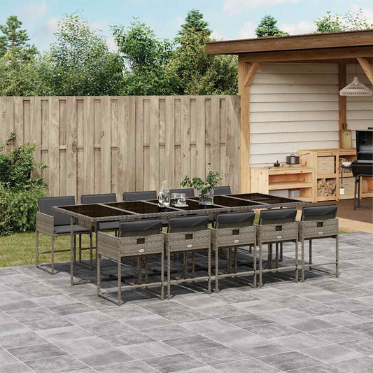 Garden Dining Set | Grey, Dark Grey, Black