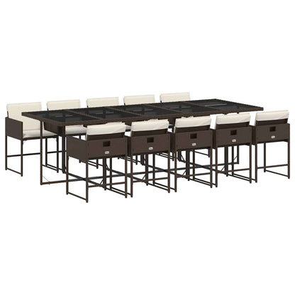 Garden Dining Set | Brown, Cream white