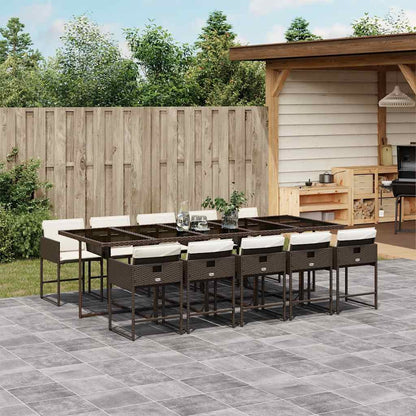 Garden Dining Set | Brown, Cream white