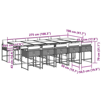 Garden Dining Set | Black and brown