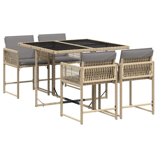 Garden Dining Set | Mix beige, black, light grey