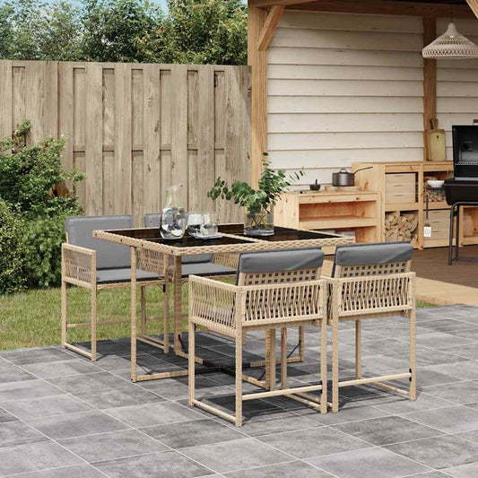 Garden Dining Set | Mix beige, black, light grey
