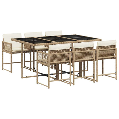 Garden Dining Set | Beige, Black, Cream White