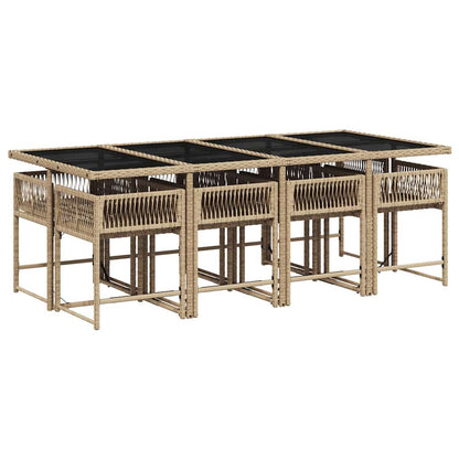 Garden Dining Set | Mix beige, Light grey, Black