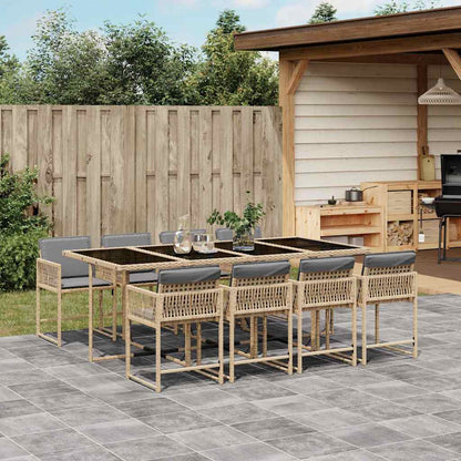 Garden Dining Set | Mix beige, Light grey, Black