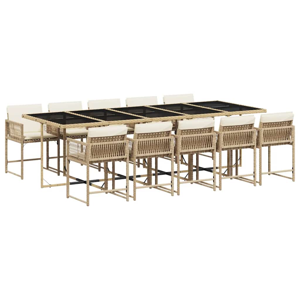 Garden Dining Set | Beige, Cream White, Black