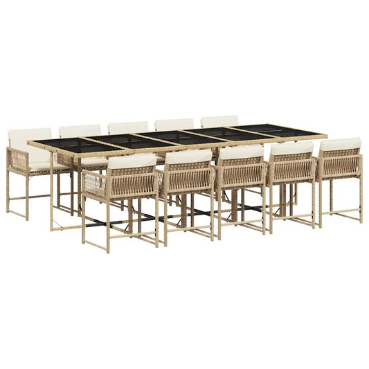 Garden Dining Set | Beige, Cream White, Black