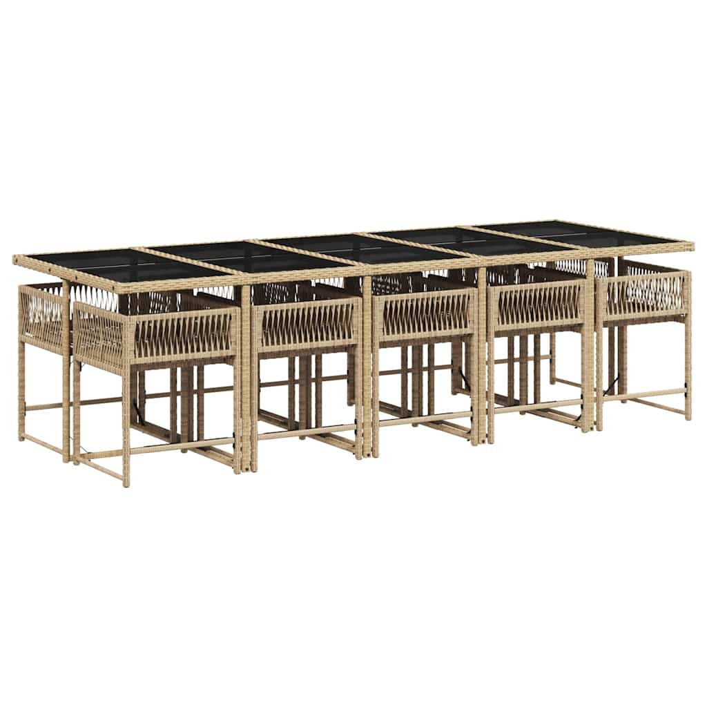 Garden Dining Set | Beige, Cream White, Black