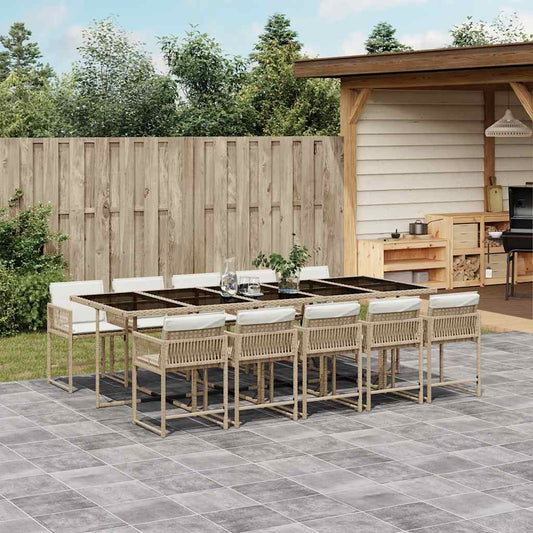Garden Dining Set | Beige, Cream White, Black