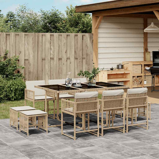 Garden Dining Set | Beige, Cream White, Black