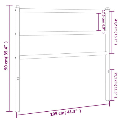 Metal Replace Headboard Black 100 cm