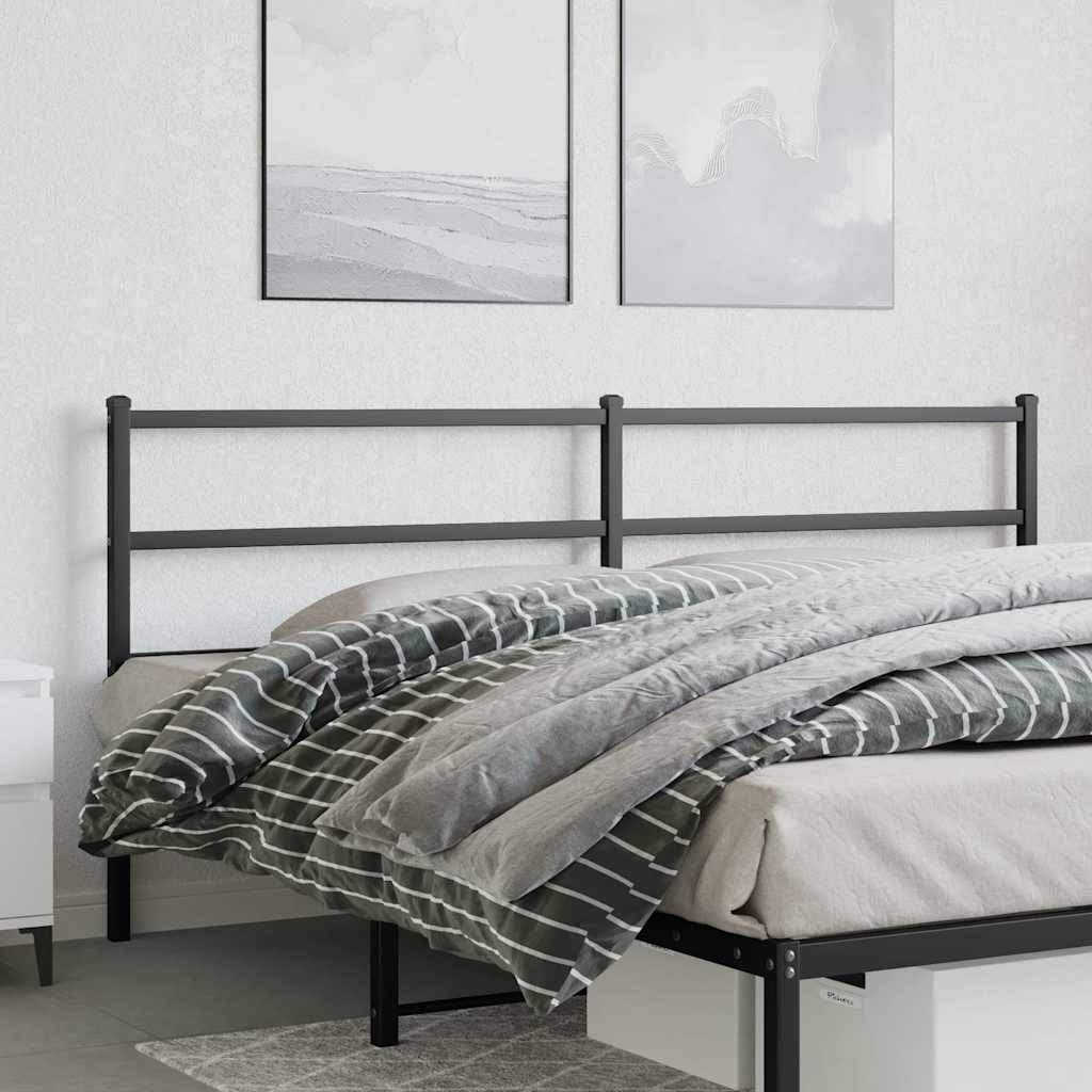 Metal Replace Headboard Black 180 cm