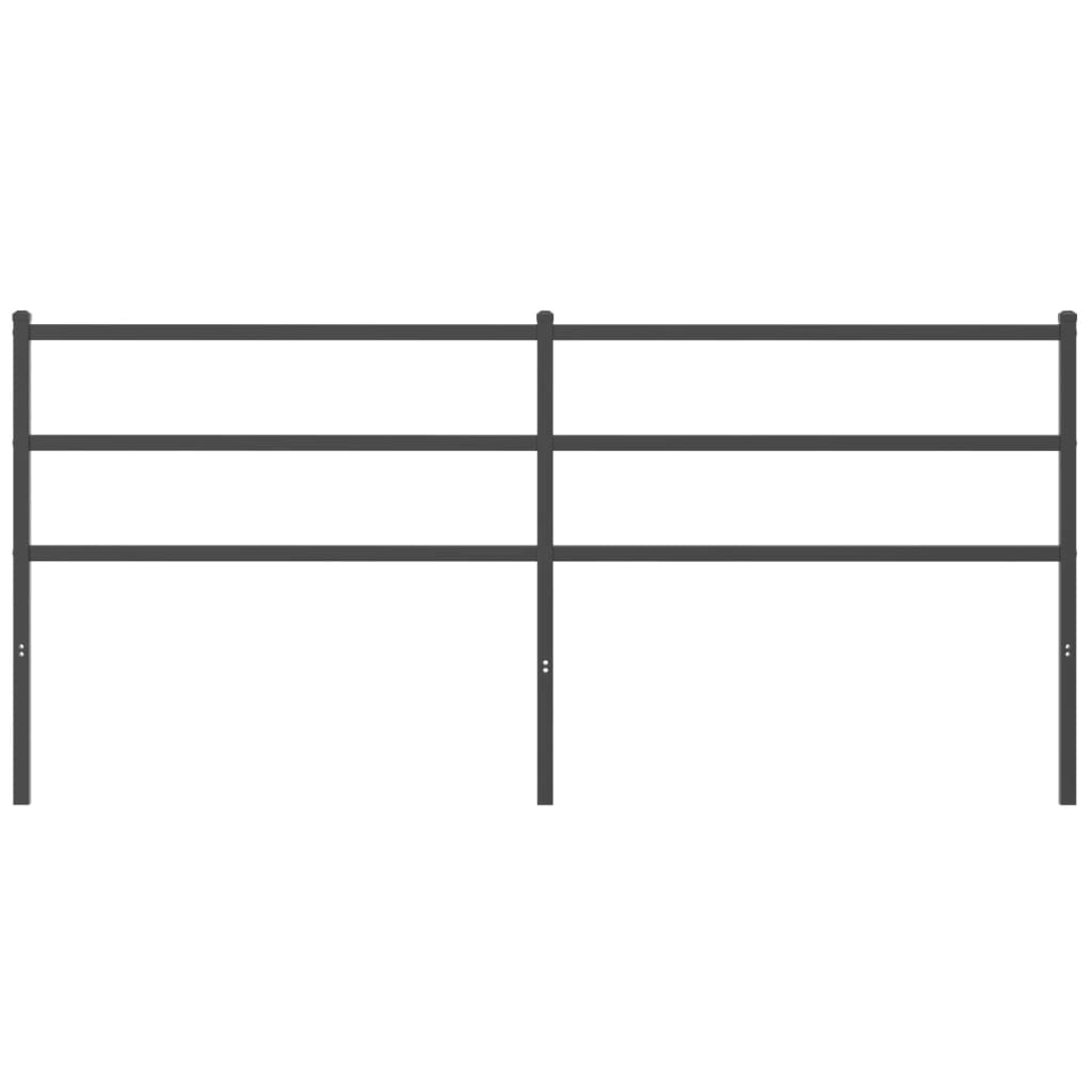 Metal Replace Headboard Black 193 cm