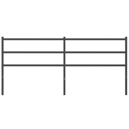 Metal Replace Headboard Black 193 cm