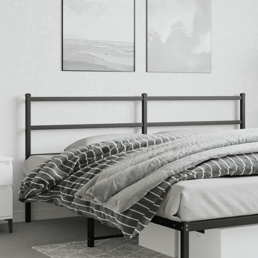 Metal Replace Headboard Black 193 cm