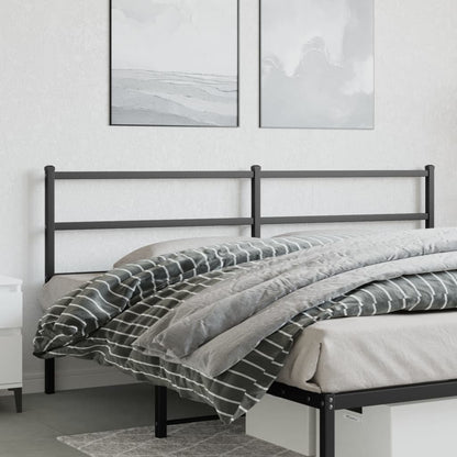 Metal Replace Headboard Black 200 cm