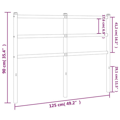 Metal Replace Headboard White 120 cm